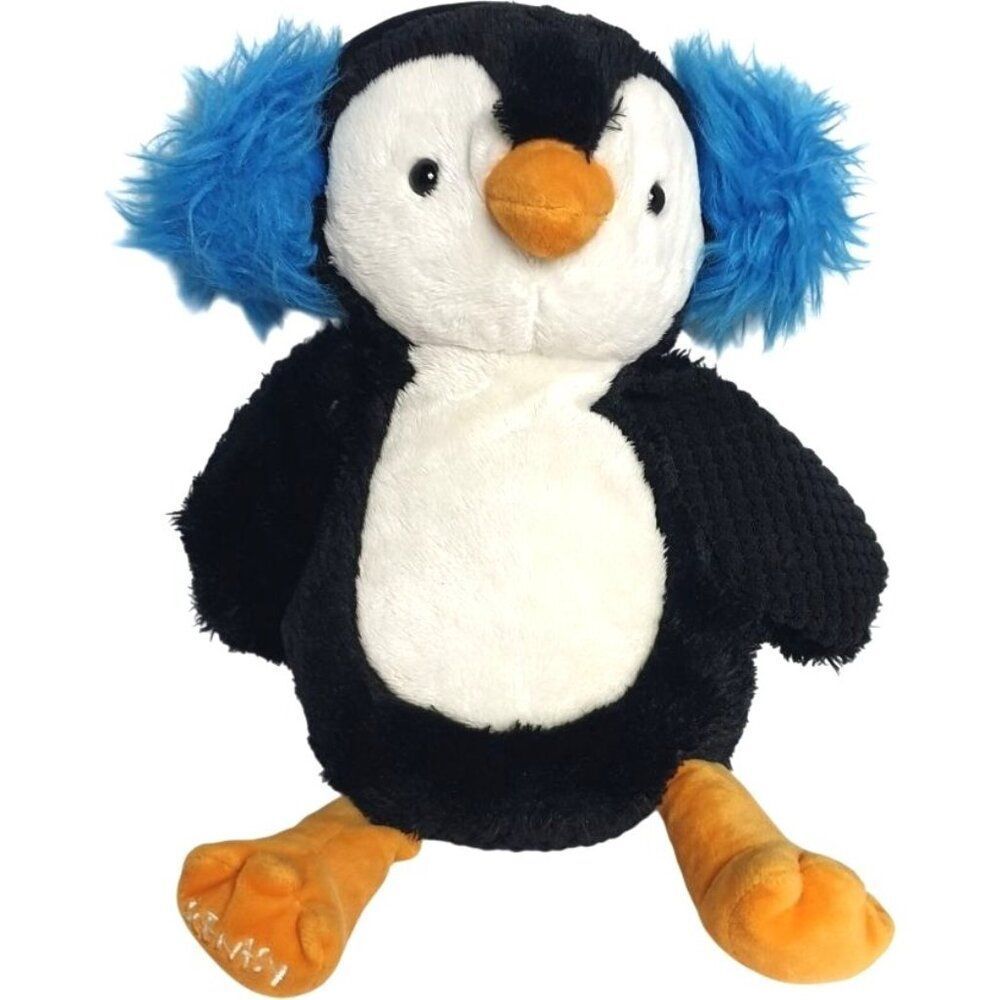Scentsy Buddy Percy Plush Penguin 14" Blue Ear Muffs Orange Feet Stuffed Animal